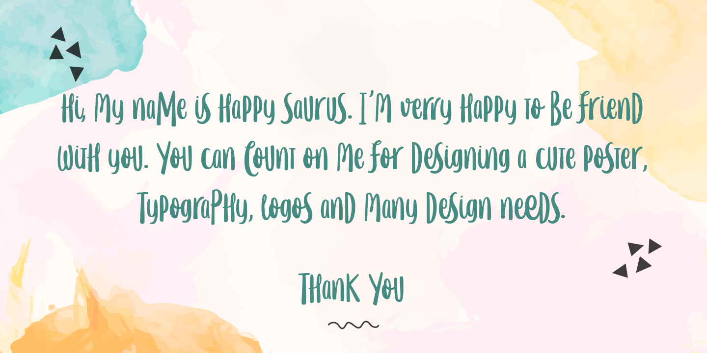 Beispiel einer LD Happy Saurus Regular-Schriftart